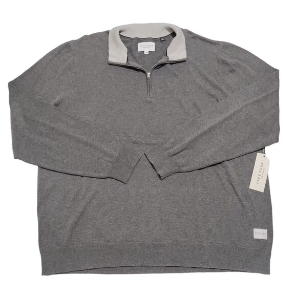 Five Four 1/4 Zip Pullover Performance Golf Sweater Mens Large NWT - Picture 1 of 12